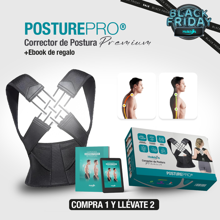 POSTUREPRO® - CORRECTOR DE POSTURA 1x2 + Ebook